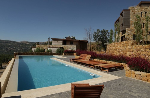 Kfardebian Ski Chalet | Charming Duplex with 2 Gardens and Pool in Redrock Faqra