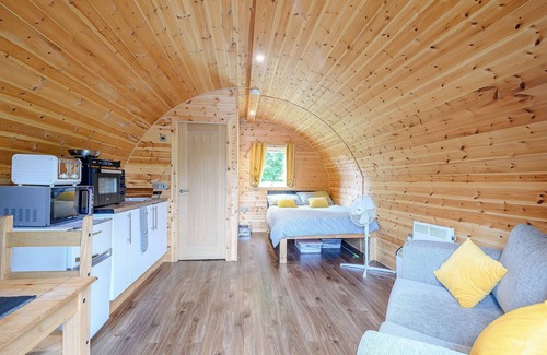 Newcastleton Cottage | Relax at Riverview with Inviting Hot Tub Pods and Scenic Views