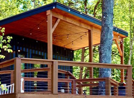 Hiawassee Villa | Unique Hiawassee Glamping Container Treehouse Experience
