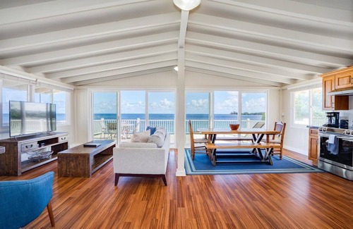 Haleiwa House | Desirable Beachfront Home with Pool, Steps from Haleiwa