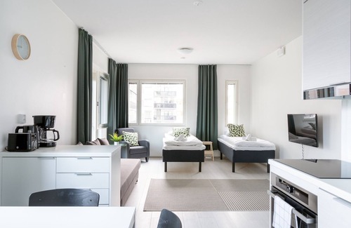 Vantaa Apartment | Pet-Friendly Hiisi Homes Vantaa Kaivoksela with Breakfast