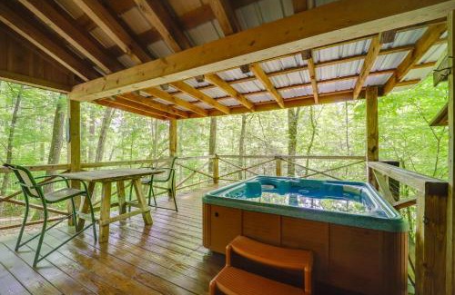 Vein Mountain Apartment | Relaxing Marion Cabin with Hot Tub & Nature Trails Nearby