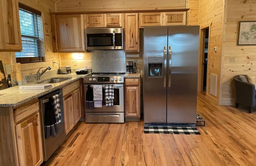 Murphy Cabin | Hiker’s Hideaway Cabin with Forest View & Inviting Hot Tub