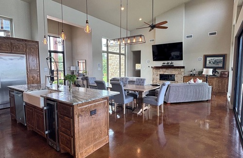 Lick Creek Ranch House | Hill Country modern farmhouse with beautiful views