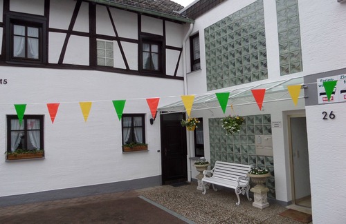Reifferscheid House | Historic Half-Timbered House with Pool & Ocean Views