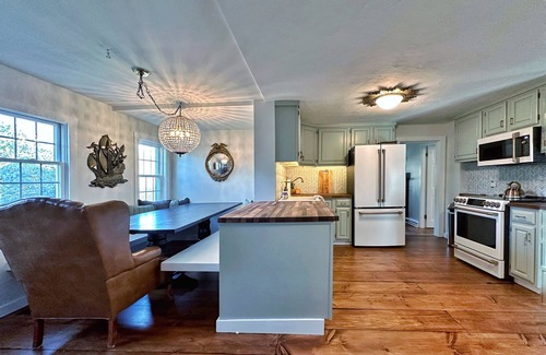 West Brewster House | Historic Elegance with Ocean Views and Firepit Retreat