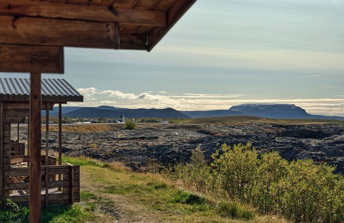 Skutustadir RV Rental | Experience Hlíð Huts: Lake View with Hot Tub & Breakfast