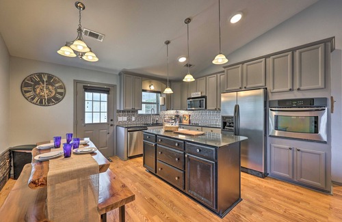 Hodgen House | Bright Hodgen Home 'Le Bleu' with Views and Fire Pit