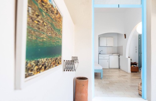 Patmos House | Beachfront Lampis Dolphin 1: Ocean View with Wi-Fi & Spa