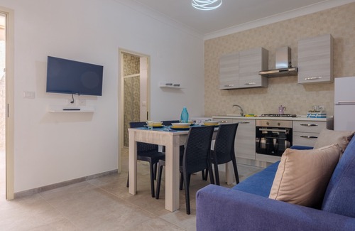 Casalabate House | Holiday Home 'Emisa' with Sea View, Private Terrace and Wi-Fi