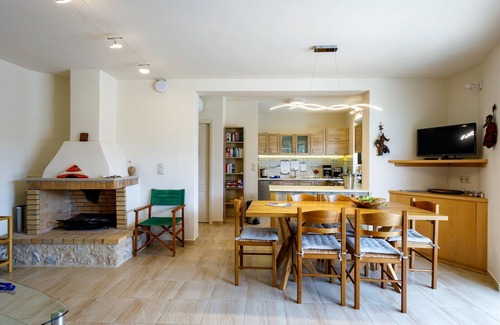 Lefktro House | Idyllic Holiday Home with Private Pool Steps from Stoupa Beach