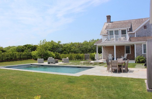 Madaket House | Idyllic Retreat with Heated Pool & Harbor Views Await