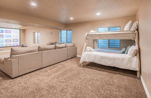 South Jordan Apartment | Cozy Basement Retreat with Home Theater in South Jordan