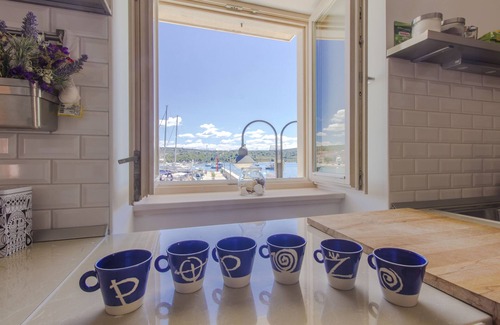 Primosten House | Pet-Friendly Beachfront Stone House with Terrace & Balcony