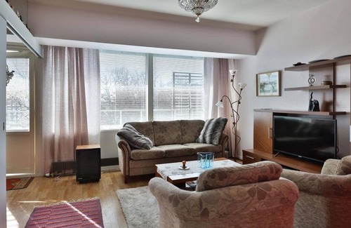 Vaasa Apartment | Prime Vaasa Location with Balcony and City Hall Views