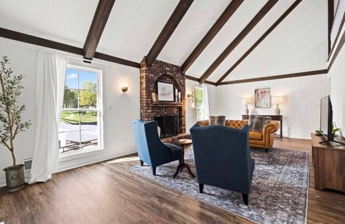 Blue Springs House | Relaxing Getaway with Pool, Game Room & Golf Course Views