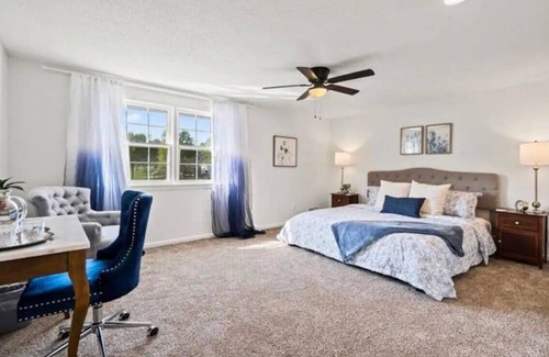 Blue Springs House | Relaxing Getaway with Pool, Game Room & Golf Course Views