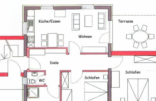 Hohenbodman Apartment | House 1, 80 sqm, 2 bedrooms, terrace, max. 4 people