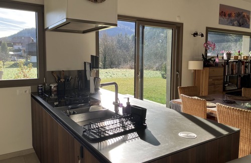 Mont-Saxonnex House | Mountain Retreat: Cozy House at 1000m with Kitchen