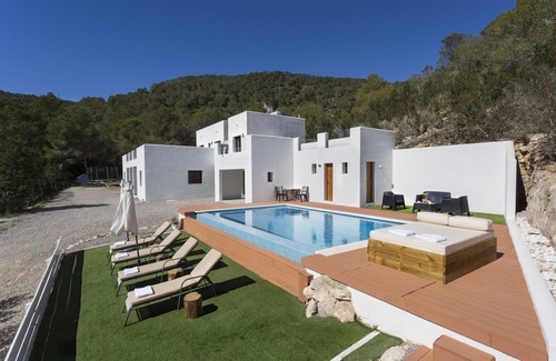 Sant Josep de sa Talaia House | Serene House with Ocean View and Private Pool Retreat