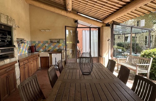 Caderousse House | Inviting House with Heated Pool, Hot Tub, and Sauna