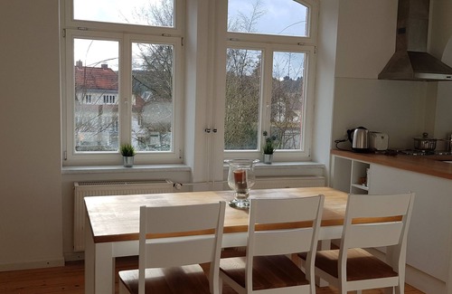 Bad Wildungen Apartment | Hufelandstern: Historic Apartment with Pool & E-Charging