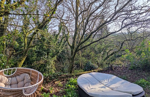 Huelgoat Cottage | Huge terrace overlooking the lake and forest of huelgoat