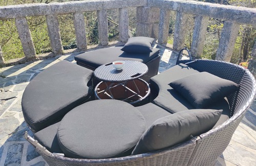 Huelgoat Cottage | Huge terrace overlooking the lake and forest of huelgoat