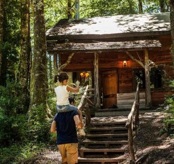 Neltume Cabin | Explore Huilo Huilo Cabañas del Bosque: Family-Friendly Retreat