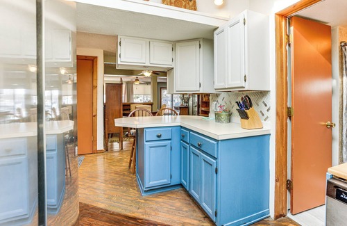 Farwell House | Scenic Farwell Retreat: Lakefront Haven with Private Dock