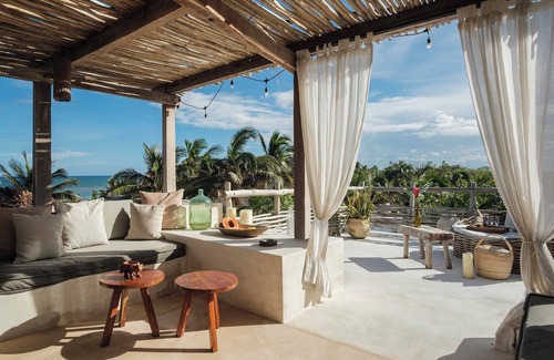 Zona Hotelera Villa | Casa Chakté Beach View: Relaxing Retreat with Pool & Spa