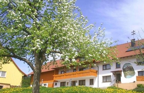 Deggenhausertal Apartment | Idyllically Situated Holiday Apartment "Hermannshöhe FeWo 3" on the Farm with Balcony, Shared Garden, Playground, Terrace, Barbecue, Wi-Fi & TV; Parking Spaces Available
