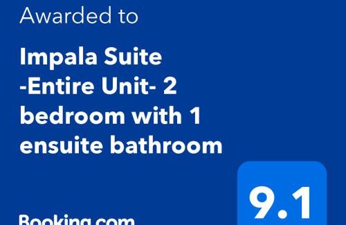 Ladysmith Apartment | Inviting Impala Suite - 2 Bedroom with Ensuite Bathroom