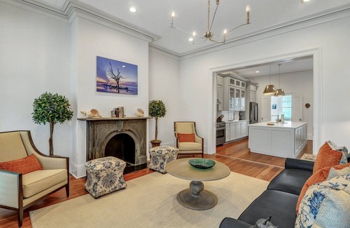 Savannah Victorian District House | Elegant Restored Manor with Parking & Large Courtyard