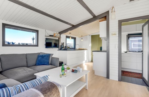 Logstor House | Beachfront Retreat: Bright Home Steps from the Ocean