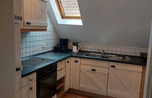 Velen Apartment | Cozy Forest Retreat: Perfect Family Getaway with Kitchen