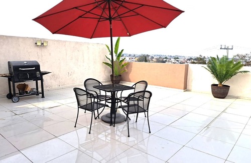 Ciudad Lopez Mateos Apartment | Premium Suite with Lake View: Steps from TEC!