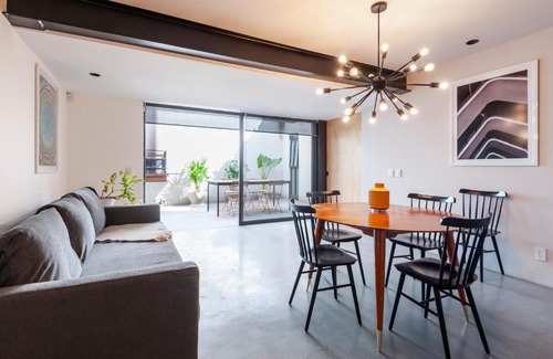 Roma Norte Apartment | Stylish 1BR with Private Terrace in Roma Norte – Rated 10/10