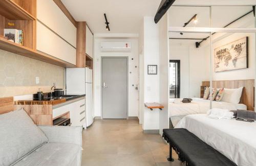 Pinheiros Apartment | INDUSTRIAL COZY MODERN LOFT 20m from Oscar Freire