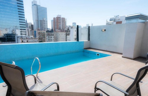 Buenos Aires Central Business District Apartment | Modern High-Rise in Central Buenos Aires with Pool & Hot Tub