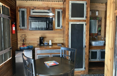Cache Cabin | Guest Rated: Iron Door Cabin with Lake View & Family Amenities