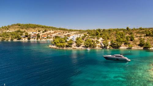 Hvar Apartment | Island Breeze M: Oceanfront Villa with Private Beach Access