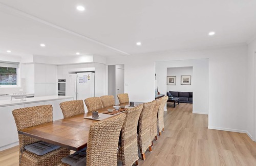 Fingal Bay House | Island View: Family Home with Pool & Scenic Ocean Views