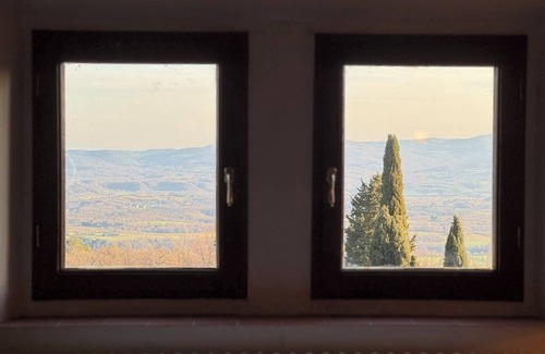 San Giustino Valdarno Villa | Elegant Tower with Breathtaking Views and Inviting Pool