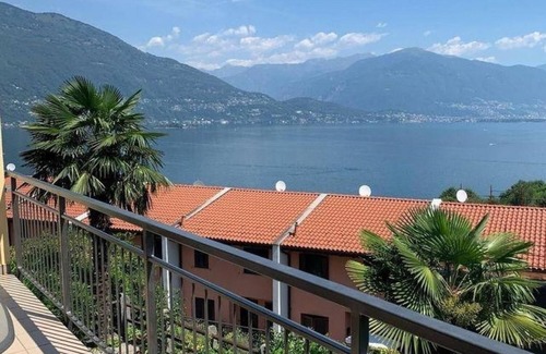 Pino Lago Maggiore Apartment | Elegant 2-Room Apartment with Balcony & Lake View