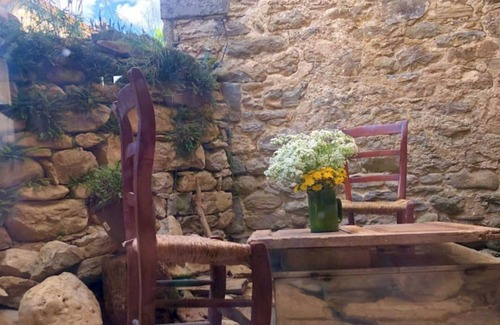 San Felices de Ara Apartment | Jal House: Cozy Stone Apartment with Fireplace & Spa