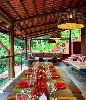 Morro de Sao Paulo House | Relax at Casa Rossa Bungalows with Oceanfront Views