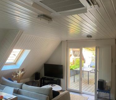 Haguenau Apartment | Cozy 2-Room Getaway with Terrace and City Views