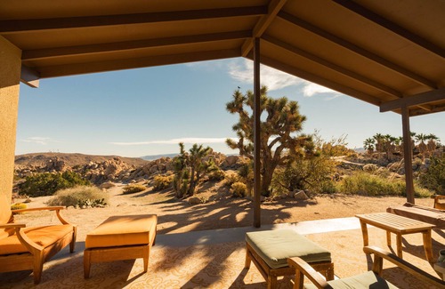 Yucca Valley House | Joshua Tree Getaway: Private Boulder Retreat with Spa Access