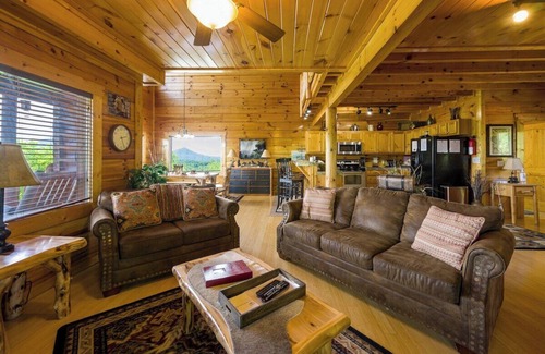 Sevierville Cabin | Unforgettable Views and Hot Tub Bliss Await You!
